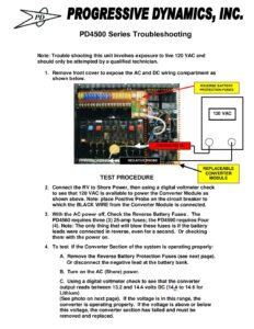 PD4500-SERIES-TROUBLESHOOTING - Progressive Dynamics