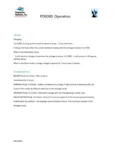 PD9300 Operation - Progressive Dynamics