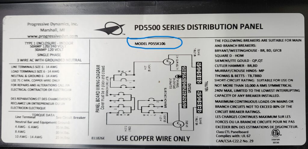 Replacement Cover and Door for the PD5500 - Progressive Dynamics