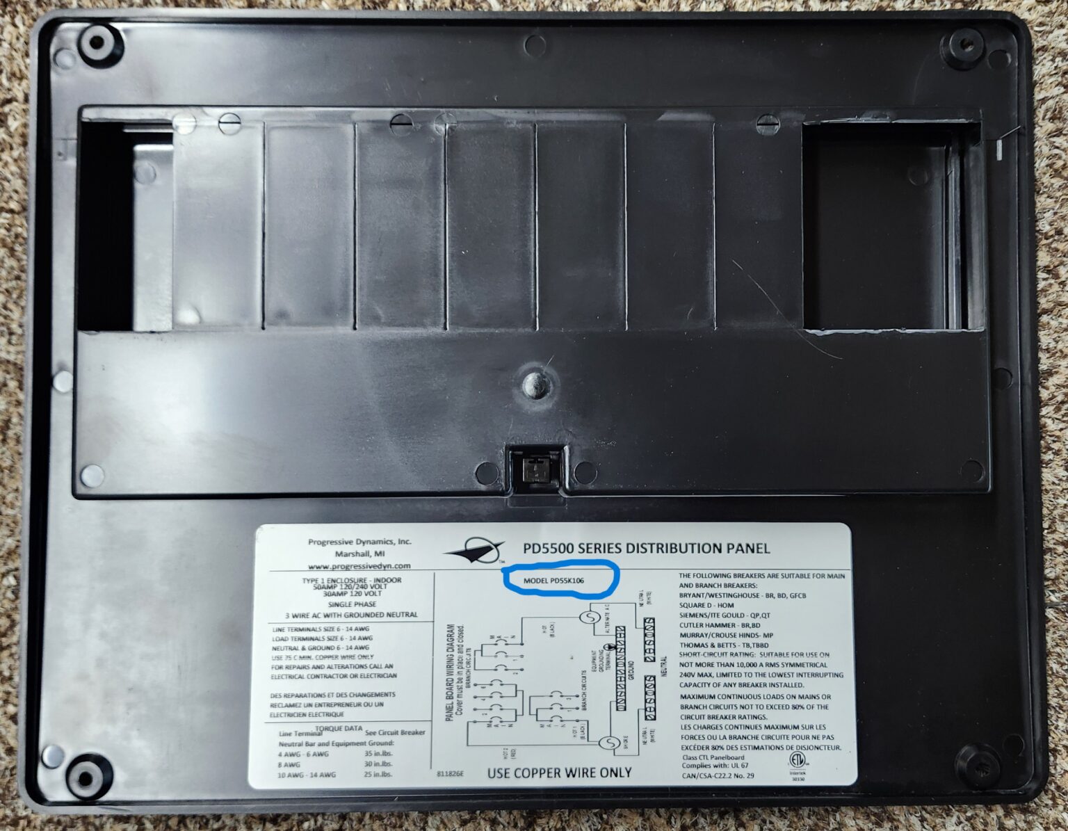 Replacement Cover and Door for the PD5500 - Progressive Dynamics